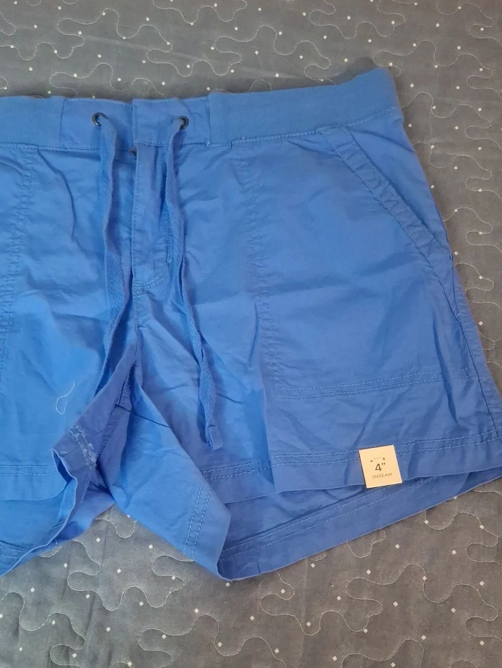 St John's Bay 4" Inseam Blue Shorts size 10 NWT